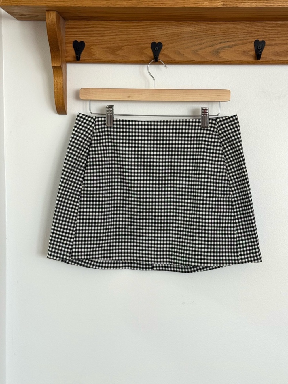 Urban Outfitters Black and White Gingham Mini Skirt